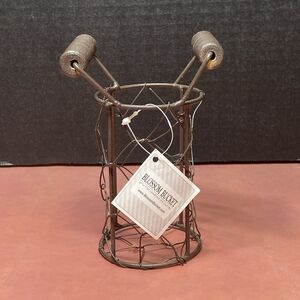 Blossom Bucket 5.5 in Metal Basket Only Farmhouse Rustic Country Replacement